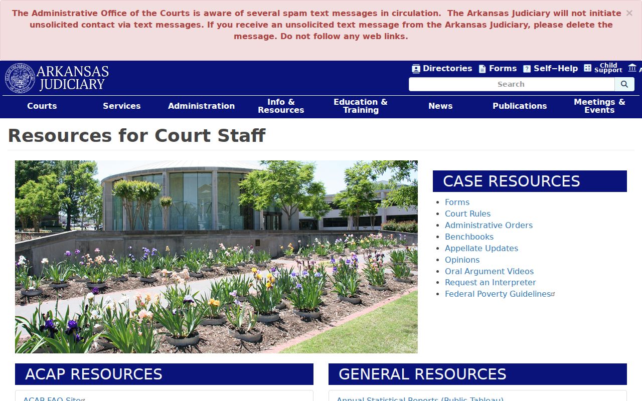 Conway County court calendar official court resources