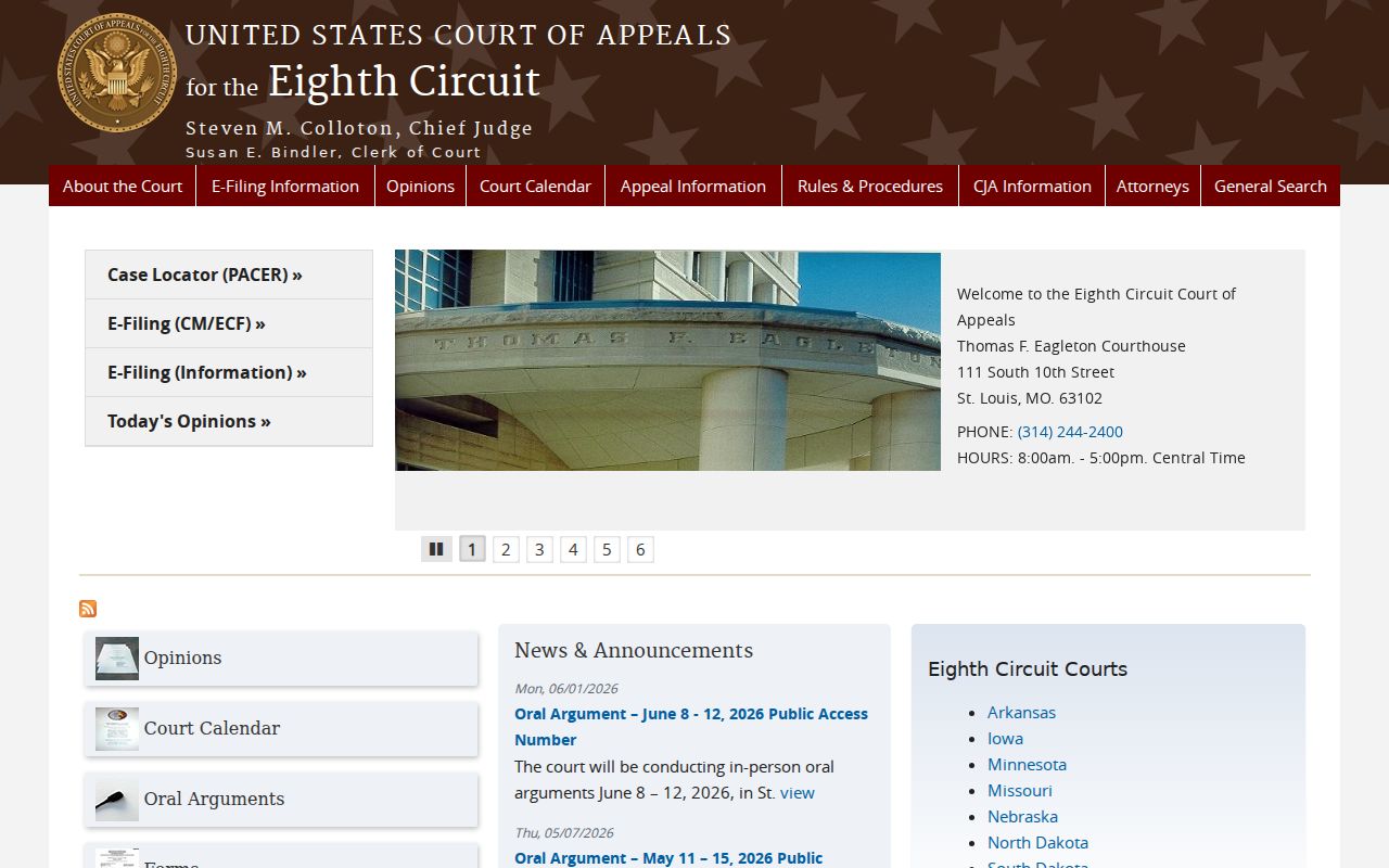 Conway County court records compared with Eighth Circuit appeal records